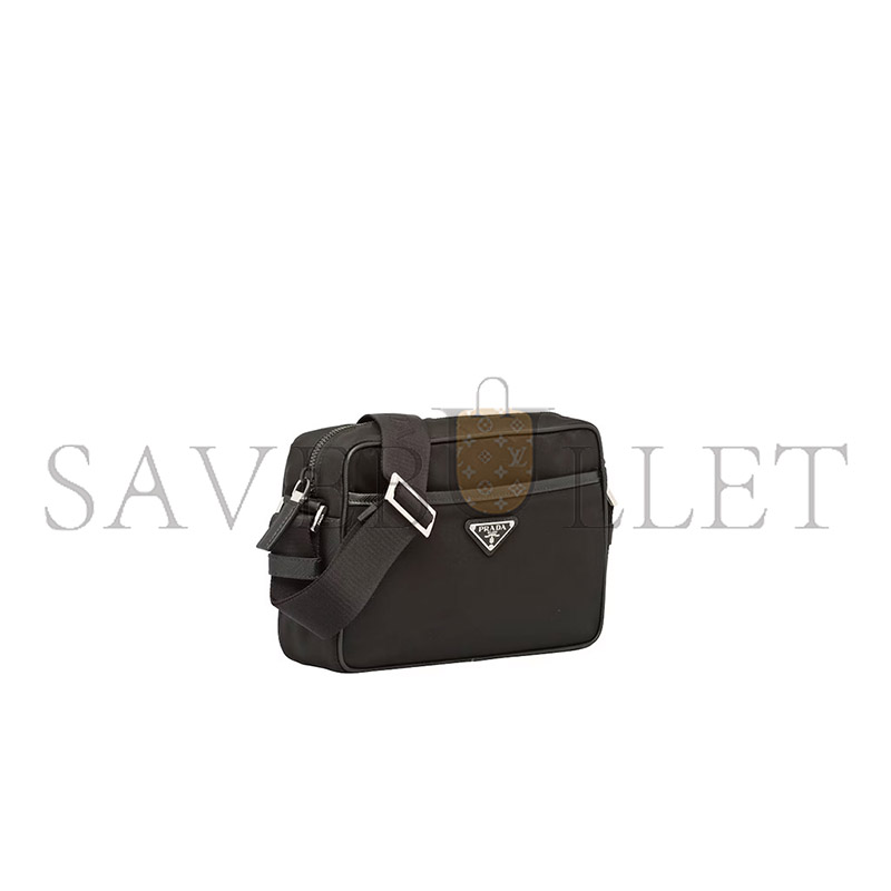 PRADA RE-NYLON AND SAFFIANO LEATHER SHOULDER BAG 2VH048 (23*16*7cm) PRADA RE-NYLON AND SAFFIANO LEATHER SHOULDER BAG 2VH048 (23*16*7cm)
